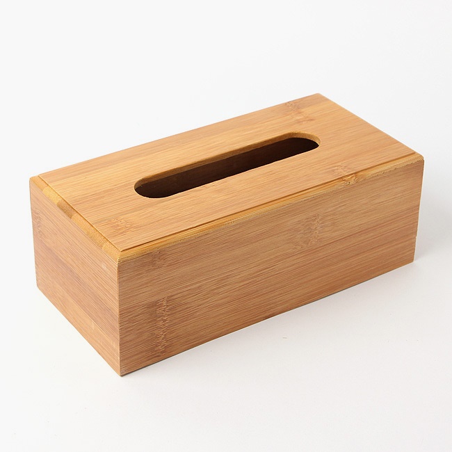 Rectangular Wooden Tissue Box, Color : Light Brown