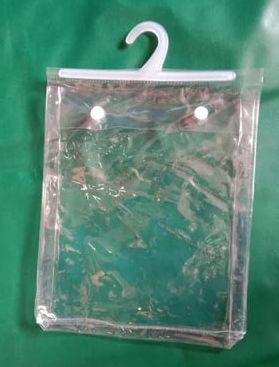 Transparent Ractangular PVC Button Pouches, for Packaging, Size : Standard