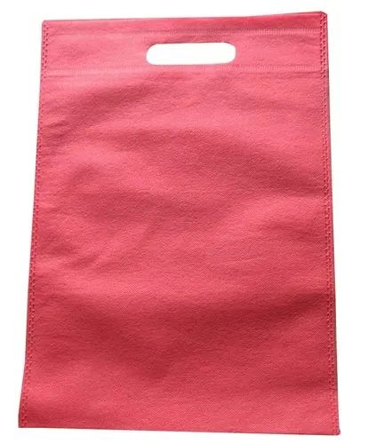 Red D Cut Non Woven Bag, for Shopping, Size : 14x12 Inch