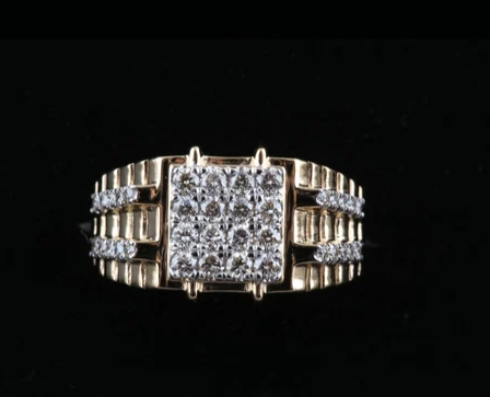 Polished Mens Diamond Wedding Rings, Shape : Round