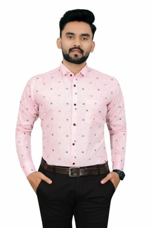 Mens Cotton Casual Printed Shirt