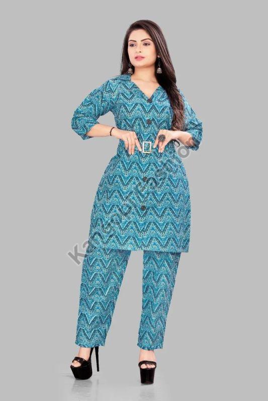 Ladies Cotton Co-Ord Set, Occasion : Casual Wear