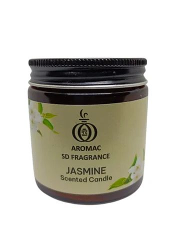 White SD Fragrance Soya Wax Jasmine Scented Candle, Packaging Type : Jar