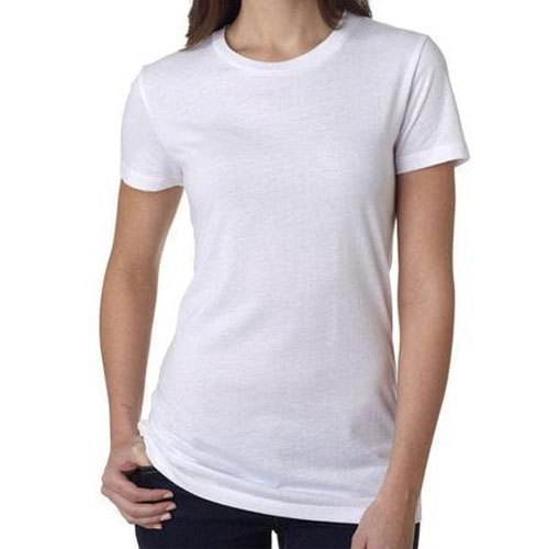 Plain Cotton Ladies Round Neck T-Shirts, Size : M