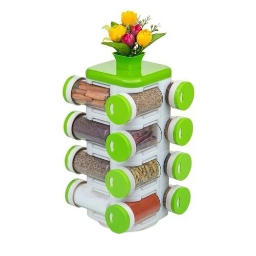 16 Pieces Spice Jar Set, Cap Material : Plastic