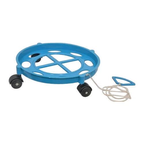 Round Plastic Blue LPG Cylinder Trolley, Feature : Easy Operate, Moveable, Non Breakable, Rustproof
