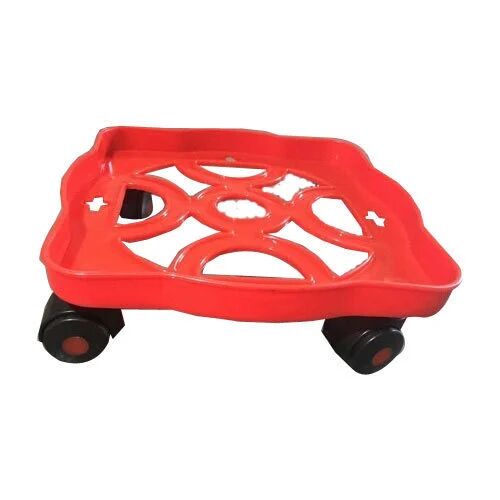 Red Belizzi Square Plastic Gas Cylinder Trolley, for Kitchen Use