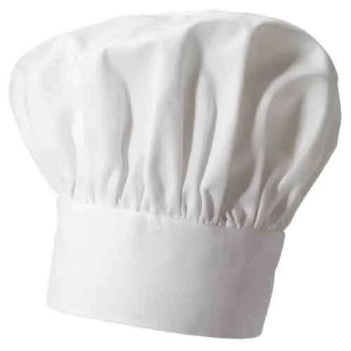 White Cotton Plain Chef Cap, for Restaurants, Hotel, Technics : Machine Made