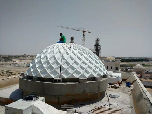 White GRC Dome, Form : Solid