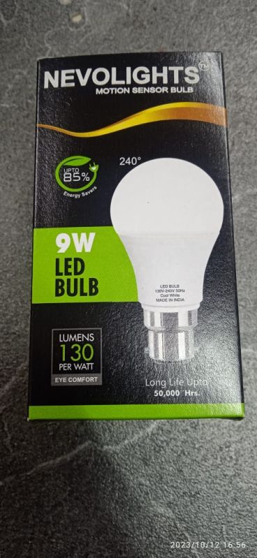 6w-10w White Cool Round Nevolights Led Bulb, For Home, Mall, Hotel, Office, Length : 4-6 Inches