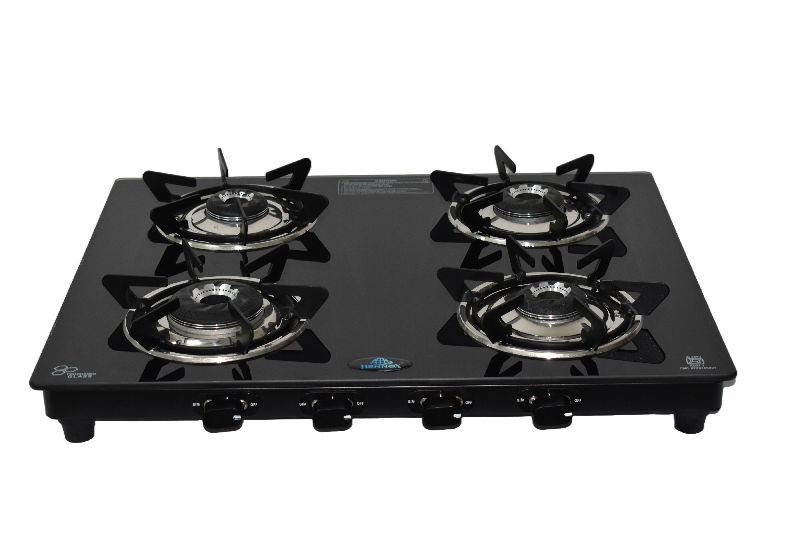 Coated Four Burner Gas Stove, Speciality : Easy Maintenance