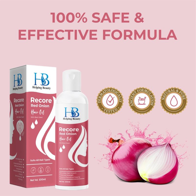 hb recore ayurvedic red onion hair oil