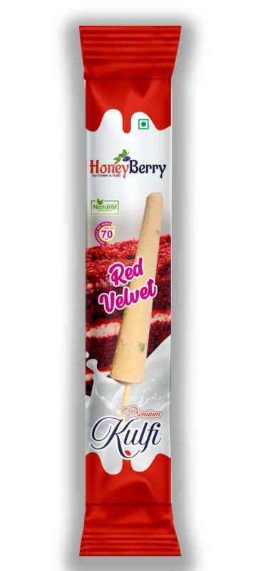HONEY BERRY Red velvet kulfi, for Restaurant, Home Purpose, Packaging Type : Packet