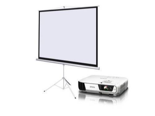 Projector, screen and audio speaker on rental
