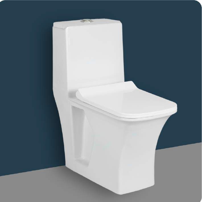 005 One Piece Toilet Seat, Color : White