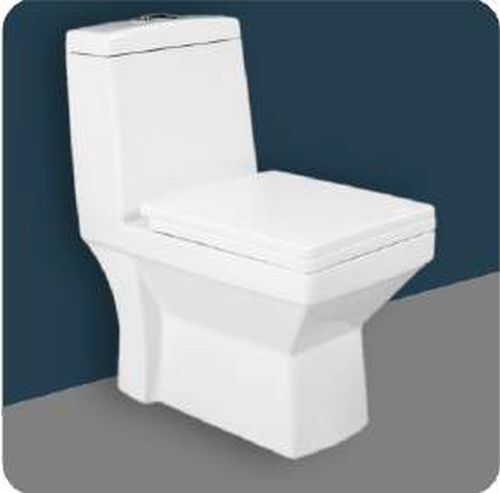 Square 008 One Piece Toilet Seat, Color : White