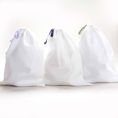 White Biodegradable And Compostable Laundry Bag, Technics : Machine Made