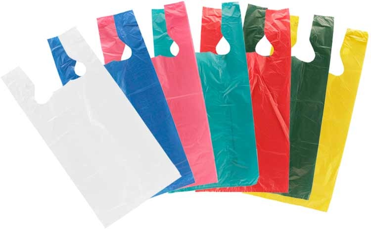 Multicolor Biodegradable and Compostable Shopping Bag