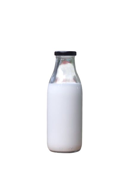 Transparent 500ml Milk Glass Bottle