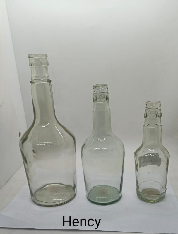 Hency Master Glass Liquor Bottle, Storage Capacity : 750ml, 350ml, 180ml