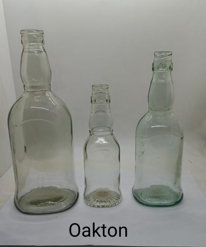 Plain Oakton Glass Liquor Bottle, Storage Capacity : 750ml, 350ml, 180ml