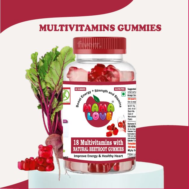 Red Mama Love Multivitamin Gummies, for Supplements, Certification : Vegetarian