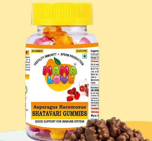 Mama Love Shatavari Gummies, Packaging Type : Plastic Bottle