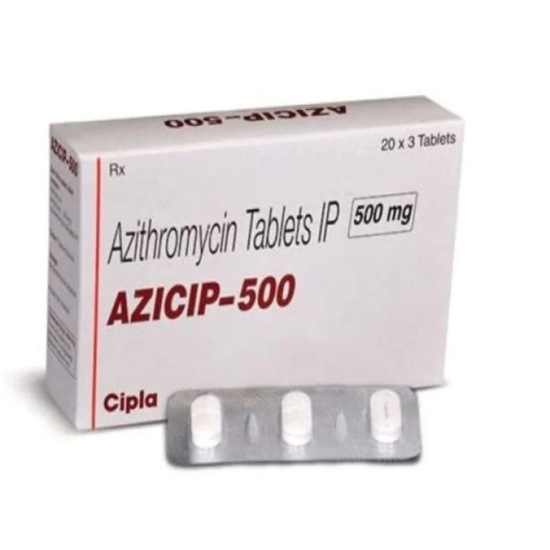 Azicip 500mg Tablets, Packaging Type : Blister