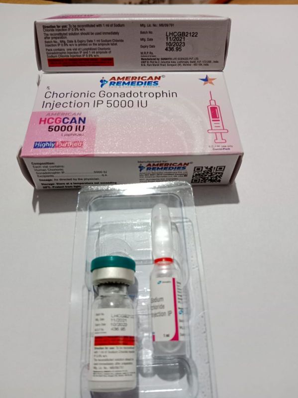 Chorionic Gonadotropin 5000 IU Injection, for Clinical, Hospital