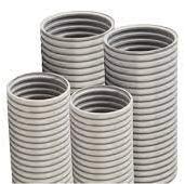 Grey Plain Mat PVC Corrugated Pipes, for Industries, Home, Shape : Round
