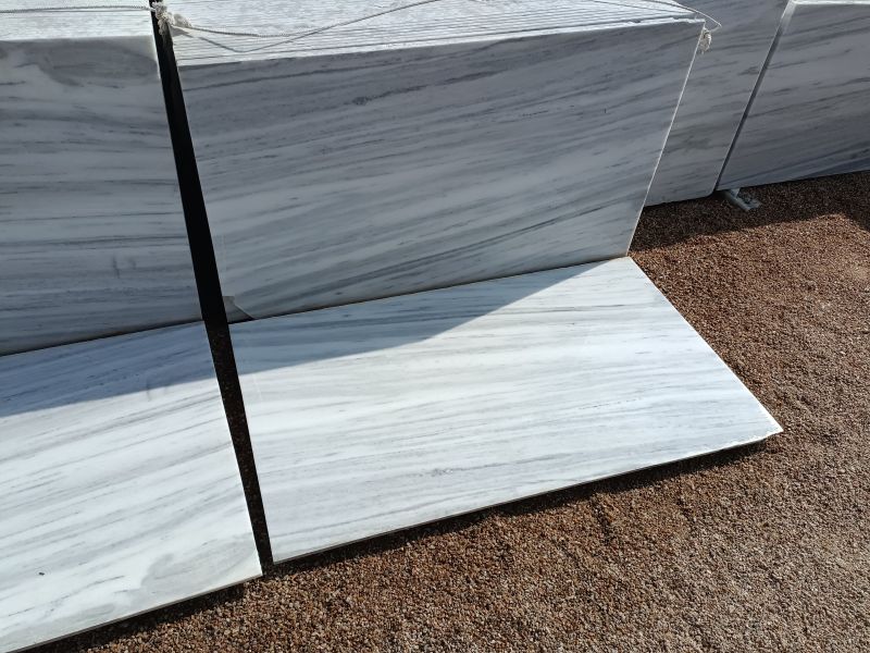 Slab Plain Polished Makrana Dungri Marble, for Flooring, Size : Multisizes