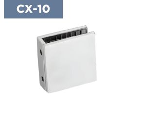Silver Aluminium CX-10 Glass Door Connector