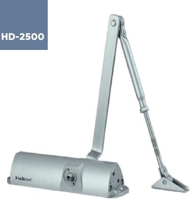 Helicon Polished Metal HD-2500 Door Closer, Size : 219x53x44 Mm