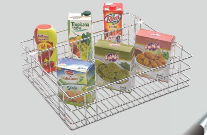 Jevlor Rectangle Stainless Steel Partition Basket, for Kitchen, Feature : Superior Finish, Washable