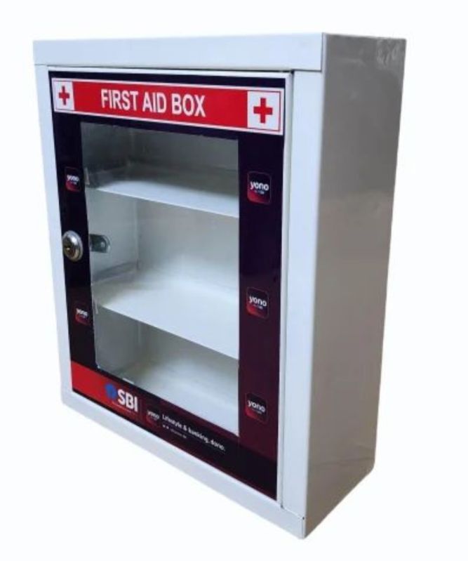 SBI metal first aid box with attractive branding