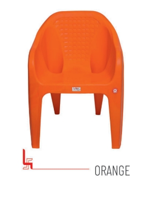 Bubble Orange Virgin Plastic Chair