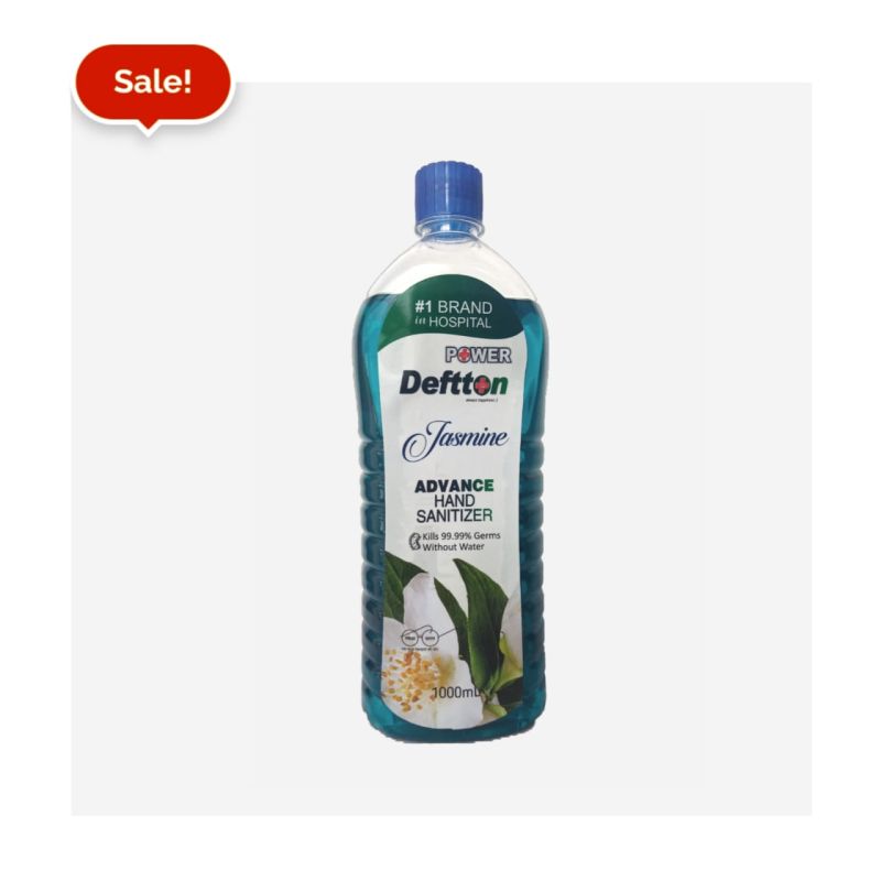 1000ml Deftton Jasmine Hand Sanitizer Gel, Packaging Size : 1L