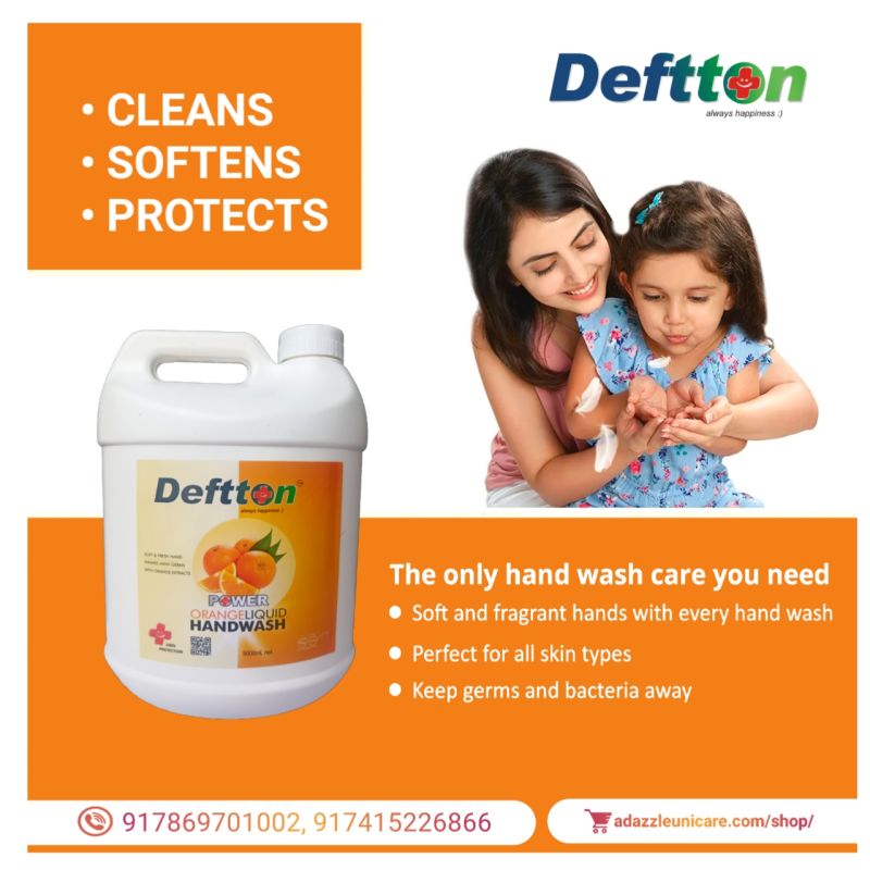 5 Litre Deftton Orange Hand Wash Liquid