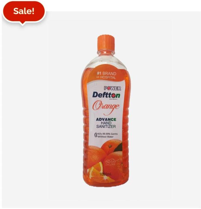 1000ml Deftton Orange Hand Sanitizer Gel