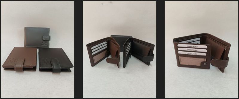 Leather Men's Wallet- With Loop, Color : Black, Brown, Grey