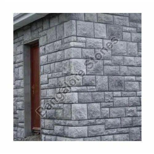 Grey 10-20 mm Natural Stone Wall Cladding, for Exterior, Feature : Attractive Designs, Fine Finishing