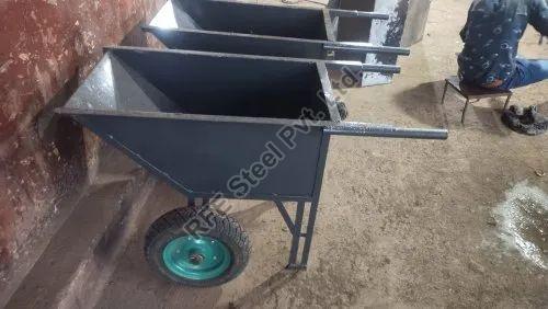 Iron Double Wheel Barrow For Cleaning Purpose