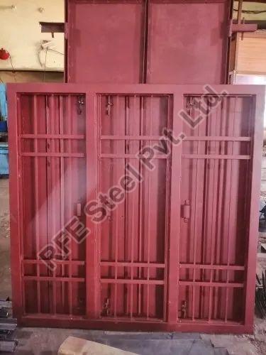 Pressed Steel Window Frame With Shutter, Position : Rectangular