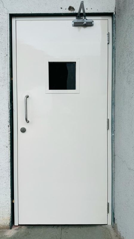 Robust white red gray 65 kg Galvanised Steel Metal Door, for Fire Exit Fire Protection, Length : 2400