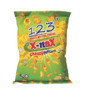 X-nax Cheese Puffcorn, for Snacks, Packaging Type : Plastic Packet