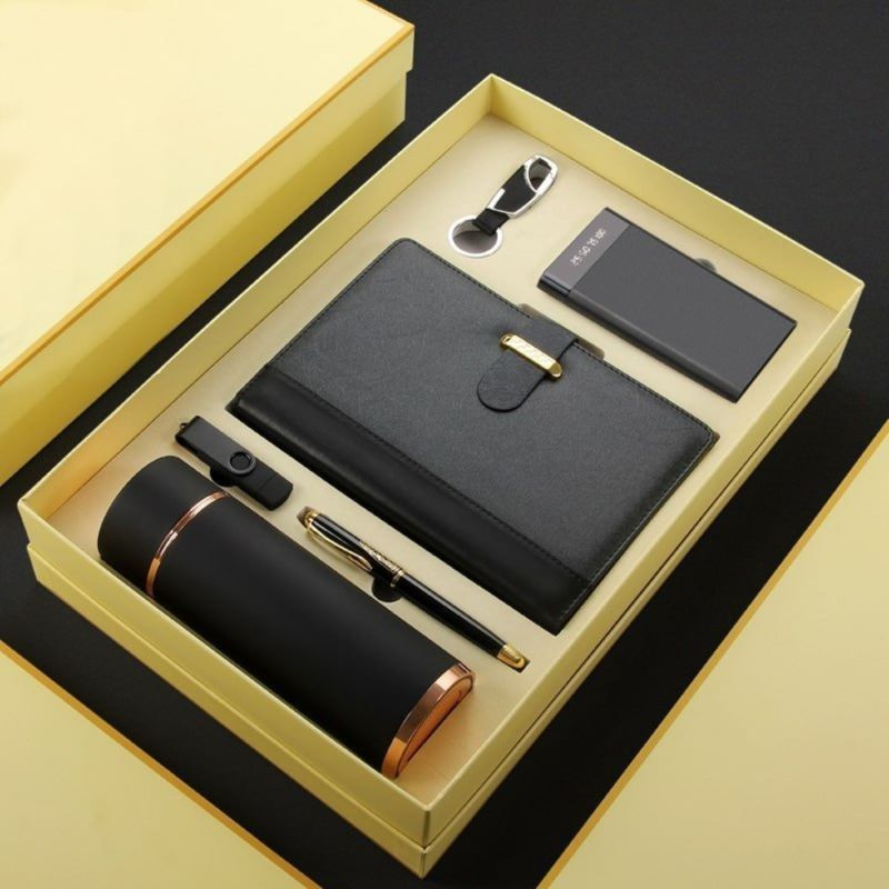 Black Leather Personalized Corporate Gifts, Packaging Type : Wooden Box