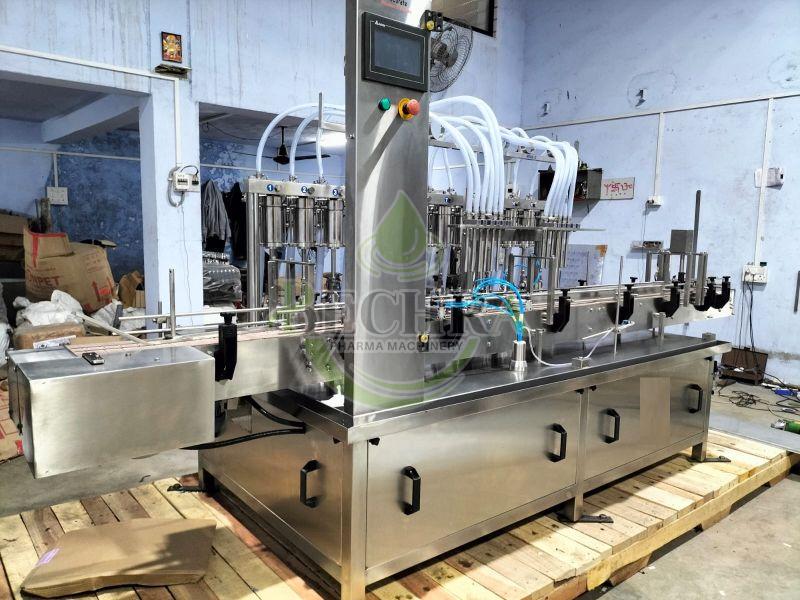 Silver Automatic Servo Based Piston Filling Machine, For Industrial Use