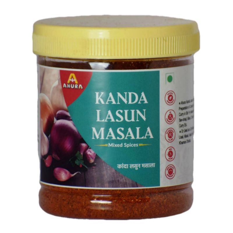 Ahura Natural Kanda Lasun Masala, Packaging Type : Plastic Container