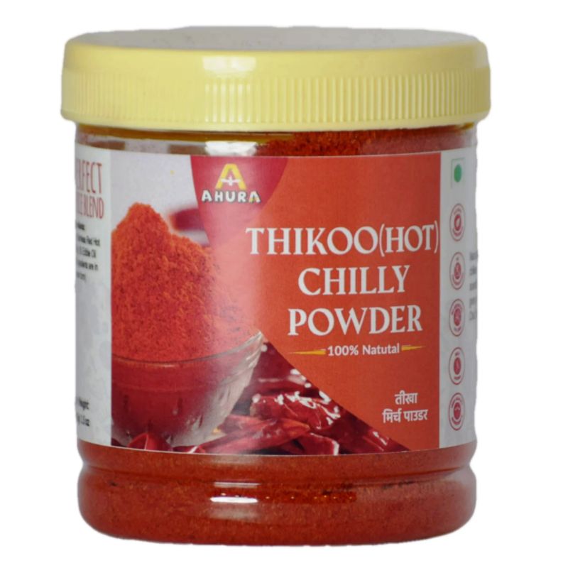 Ahura Thikoo Hot Chilli Powder, Packaging Size : 100gm