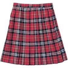 Girls Check School Uniform Skirt, Size : All Sizes